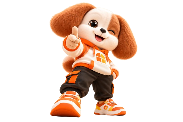 Digital Fortuners puppy mascot
